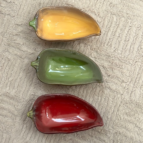 Set of 3 Chili pepper bowls in red green yellow - new in sealed packaging - Picture 2 of 16